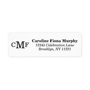 Simple Elegant Minimalist Basic Modern 3 Monogram