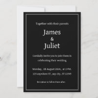 Simple, Elegant Minimalist black and white wedding