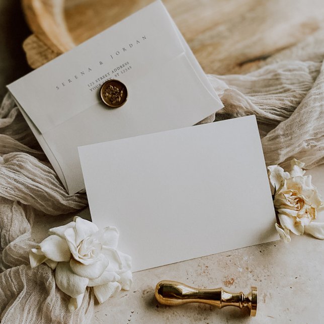 Simple Elegant Minimalist Black & White Wedding Envelope (Simple Elegant Minimalist Black & White Wedding Envelope)