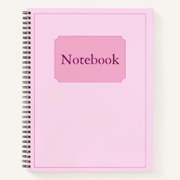 Simple Elegant Minimalist Blush Pink Chic Spiral Notebook