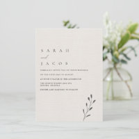 Simple Elegant Minimalist Botanical Wedding