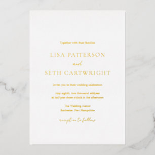 Simple Elegant Minimalist Classic Wedding Gold