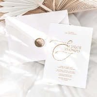 Simple Elegant Minimalist Classic White Wedding In