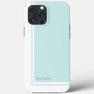 Simple Elegant Minimalist Colour Block with Name iPhone 13 Pro Max Case