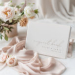 Simple Elegant Minimalist Ivory Wedding Guest Book<br><div class="desc">Design features an handwritten font and modern minimalist design. Designed to coordinate with for the «Natural Glam» Wedding Invitation Collection. To change details, click «Personalize this template», «Details». To move the text or change the size, font, or colour, click «Edit using Design Tool». View the collection link on this page...</div>