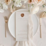 Simple Elegant Minimalist Ivory Wedding Menu  Invitation<br><div class="desc">Design features an handwritten font and modern minimalist design. Designed to coordinate with for the «Natural Glam» Wedding Invitation Collection. To change details, click «Personalize». To move the text or change the size, font, or colour, click «Click to customize further» It. View the collection link on this page to see...</div>