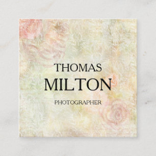 Simple Elegant Minimalist Modern QR Code Square Bu Business Card