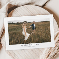 Simple Elegant Minimalist Photo Wedding