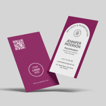 Simple Elegant Minimalist Qr Code Berry White