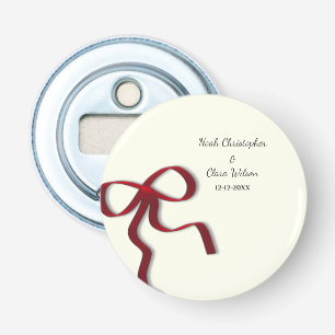 Simple Elegant Minimalist Red Bow Bottle Opener