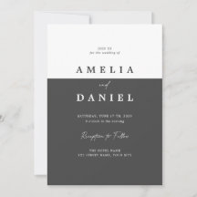 Simple Elegant minimalist wedding Invitation