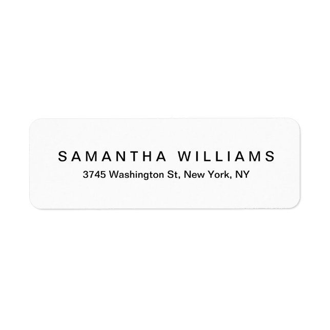 Simple Elegant Modern Black White Minimalist (Front)