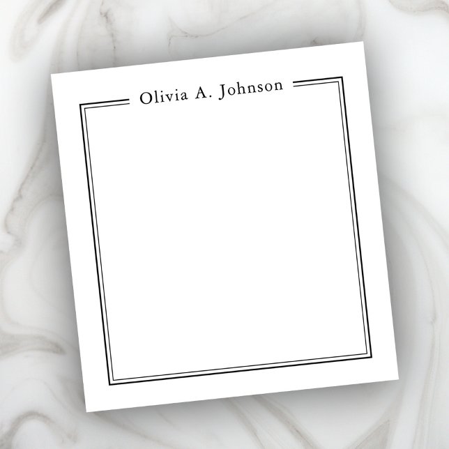 Simple Elegant Modern Black White Notepad (Creator Uploaded)