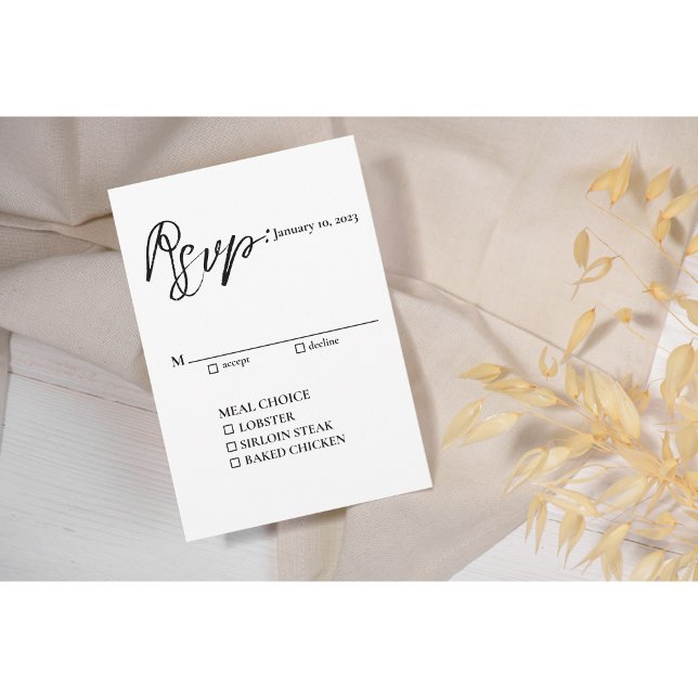 Simple Elegant Modern Classic RSVP Card (Creator Uploaded)