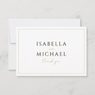 Simple Elegant Modern Classy Wedding Thank You Card