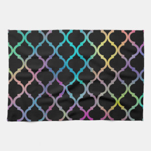 Simple Elegant Modern Colourful Moroccan Pattern   Kitchen Towel