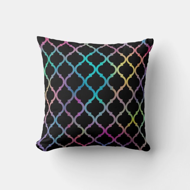 Simple Elegant Modern Colourful Moroccan Pattern | Throw Pillow (Front)