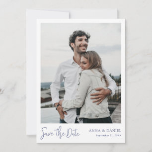 Simple Elegant Modern Custom Save the Date Photo Invitation
