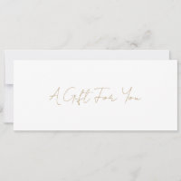Simple Elegant Modern Gold Gift Certificate