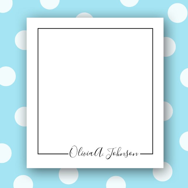 Simple Elegant Modern Hand Lettered Script Notepad (Creator Uploaded)