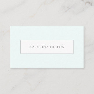 Simple Elegant Modern Light Turquoise Business Card