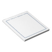 Simple Elegant Modern Navy White Notepad (Angled)
