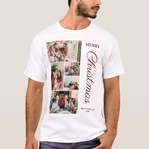  Simple Elegant modern photo Christmas Family T-Shirt