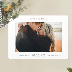 Simple Elegant Modern Photo Save the Date Invite