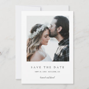 Simple Elegant Modern Photo Wedding Save The Date