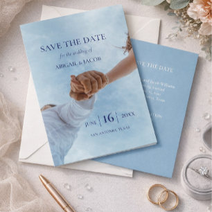 Simple Elegant Modern Photo Wedding Save the Date Invitation