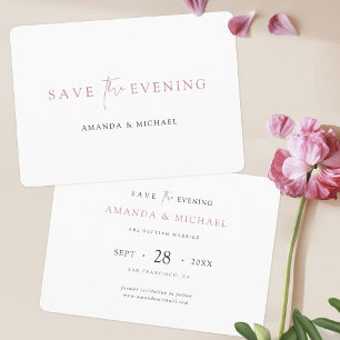 Simple Elegant Modern Save the Evening Date