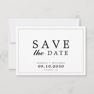 Simple Elegant Modern Typography Save the Date