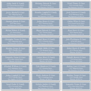 Simple Elegant Modern Wedding Guest Names Address