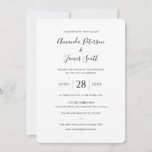 Simple Elegant Modern Wedding Invitation Template