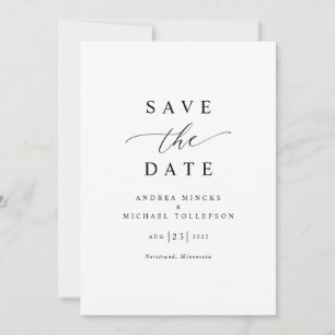 Simple Elegant Modern Wedding Save The Date