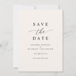 Simple Elegant Modern Wedding Save The Date