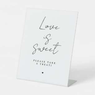 Simple Elegant Modern Wedding sign Love Is Sweet