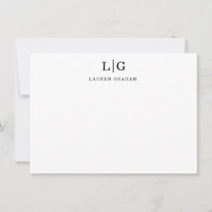 Simple Elegant Monogram Initial Card