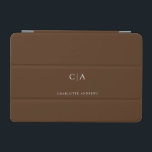 Simple, elegant monogram iPad mini cover<br><div class="desc">Modern,  simple,  elegant monogram ipad,  brown.
Just edit your product in a few minutes. You can change the font/size/colour and position using "further personalize".</div>