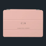 Simple, elegant monogram iPad mini cover<br><div class="desc">Modern,  simple,  elegant monogram ipad,  blush.
Just edit your product in a few minutes. You can change the font/size/colour and position using "further personalize".</div>