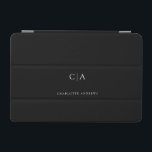 Simple, elegant monogram iPad mini cover<br><div class="desc">Modern,  simple,  elegant monogram ipad,  black.
Just edit your product in a few minutes. You can change the font/size/colour and position using "further personalize".</div>