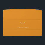 Simple, elegant monogram iPad mini cover<br><div class="desc">Modern,  simple,  elegant monogram ipad,  orange.
Just edit your product in a few minutes. You can change the font/size/colour and position using "further personalize".</div>