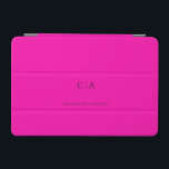 Simple, elegant monogram iPad mini cover<br><div class="desc">Modern,  simple,  elegant monogram ipad,  neon-pink.
Just edit your product in a few minutes. You can change the font/size/colour and position using "further personalize".</div>