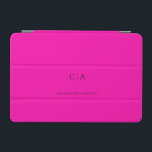Simple, elegant monogram iPad mini cover<br><div class="desc">Modern,  simple,  elegant monogram ipad,  neon-pink.
Just edit your product in a few minutes. You can change the font/size/colour and position using "further personalize".</div>