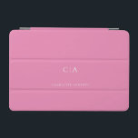 Simple, elegant monogram iPad mini cover<br><div class="desc">Modern,  simple,  elegant monogram ipad,  pink.
Just edit your product in a few minutes. You can change the font/size/colour and position using "further personalize".</div>