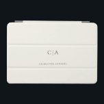 Simple, elegant monogram iPad mini cover<br><div class="desc">Modern,  simple,  elegant monogram ipad,  lightbeige.
Just edit your product in a few minutes. You can change the font/size/colour and position using "further personalize".</div>