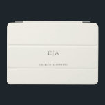 Simple, elegant monogram iPad mini cover<br><div class="desc">Modern,  simple,  elegant monogram ipad,  lightbeige.
Just edit your product in a few minutes. You can change the font/size/colour and position using "further personalize".</div>