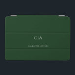 Simple, elegant monogram iPad mini cover<br><div class="desc">Modern,  simple,  elegant monogram ipad,  Green.
Just edit your product in a few minutes. You can change the font/size/colour and position using "further personalize".</div>