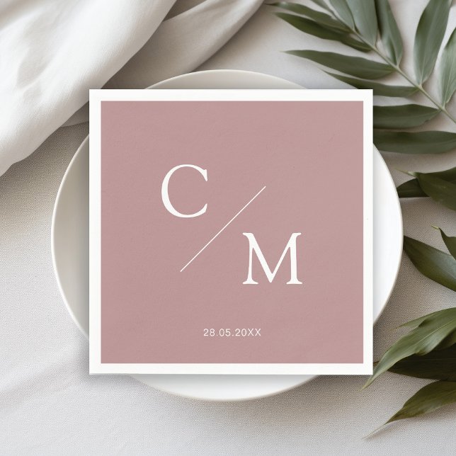 Simple elegant monogram napkin (Creator Uploaded)
