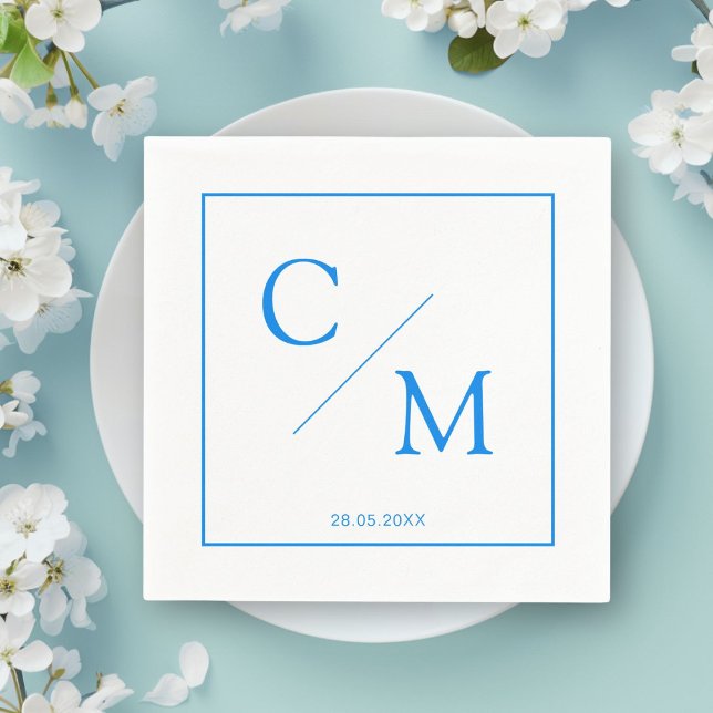 Simple elegant monogram napkin (Personalized Simple Elegant Monogram Napkin)